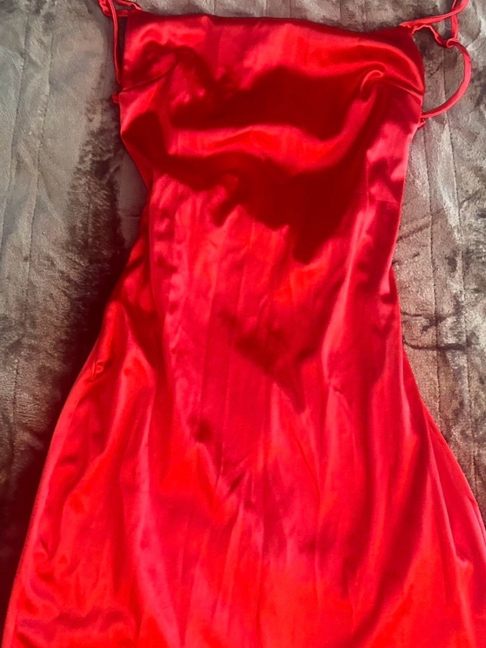 Red Satin bodycon Dress